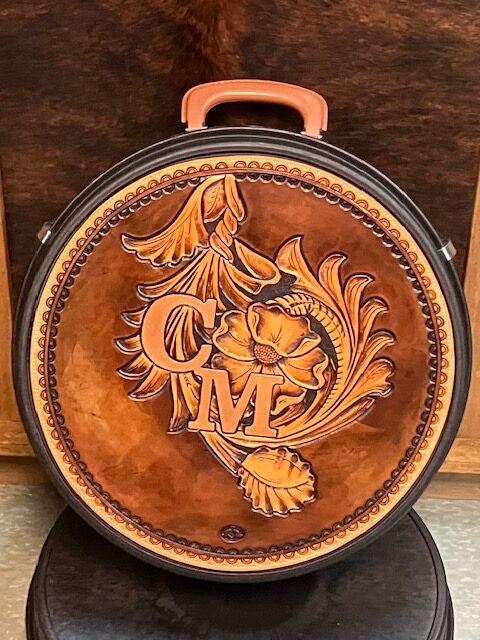 Custom Tooled Leather Rope Cans 