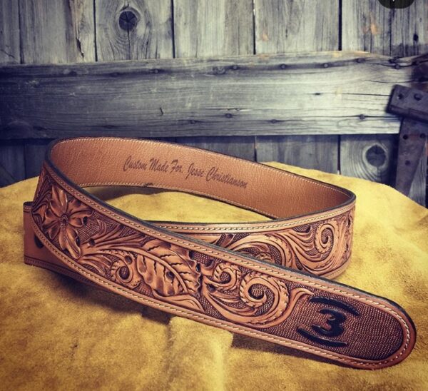 A Custom Embellished Leather Belt