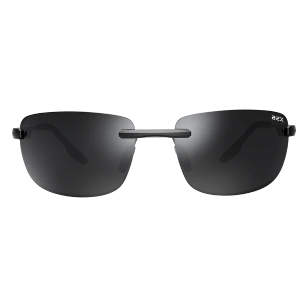 Black Shaded Sunglasses With Black Bridge