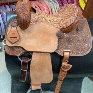 Western Saddle With Flower Prints