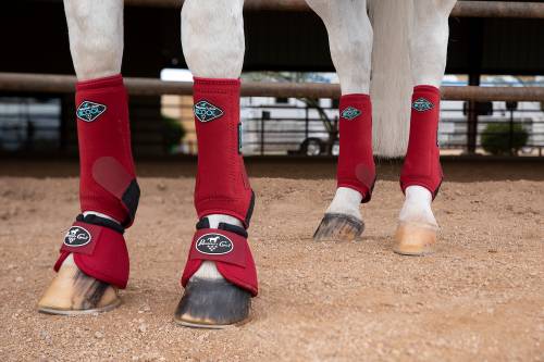A Pack of Four Medicine Boots for Horses
