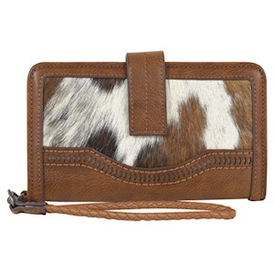 Catchfly Wallet Chestnut With Hair on