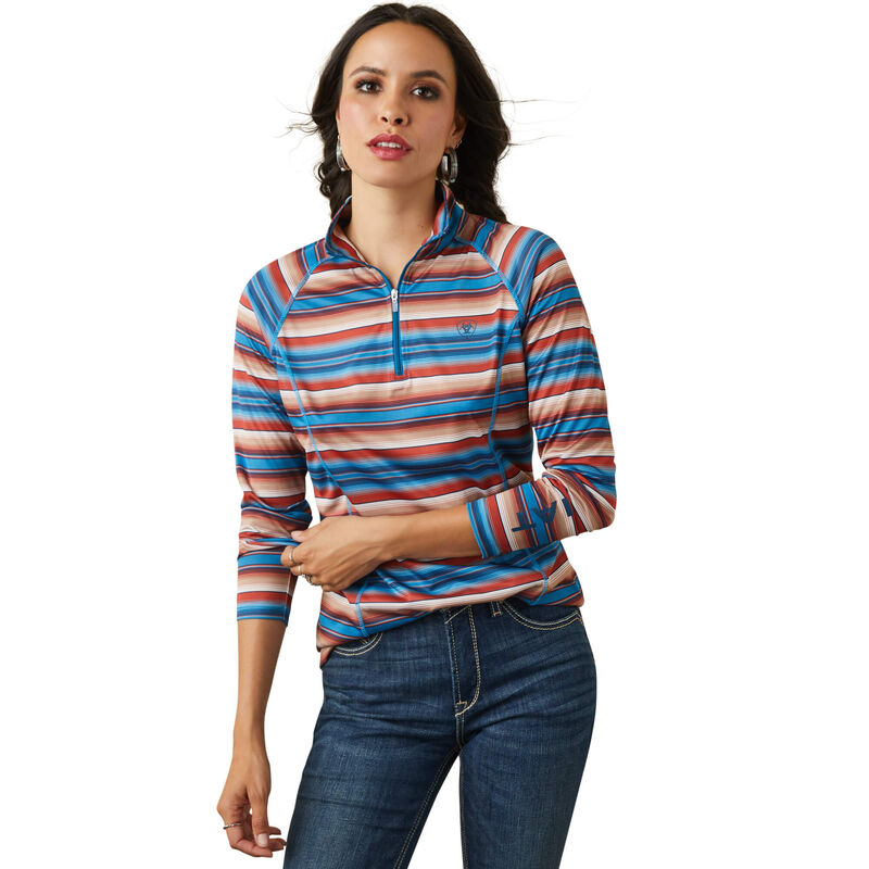 A Blue and Pink Color Shirt With Front Zipper