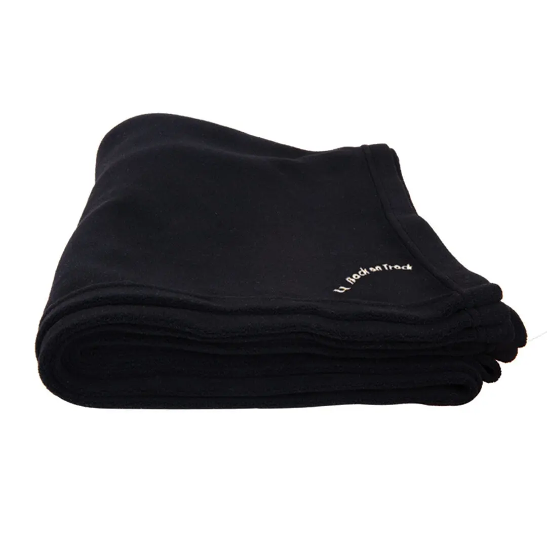 A Black Color Human Fleece Blanket