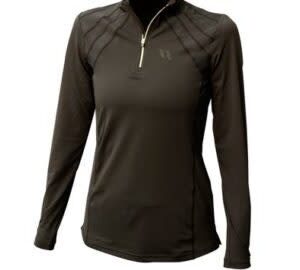 A Black Color Full Sleeved Shirt With Zipper for Women