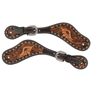 Dusty Floral Spur Straps With Metal Buckle