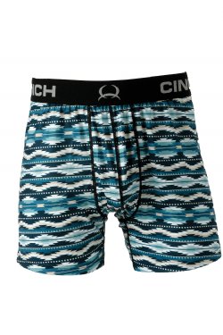 Native Printed Cinch Briefs for Men in Blue and White