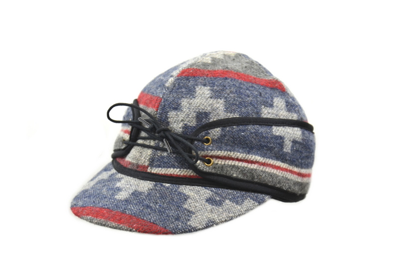 A Wool Blended Railroad Cap With Strings