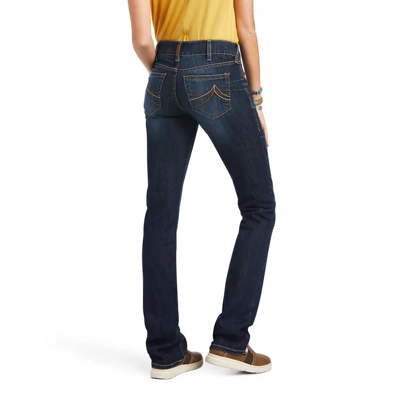 A Mid Rise Octavia Straight Jeans