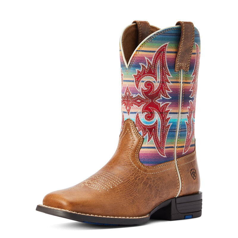 A Leather Boots for Women With Multi Color Design