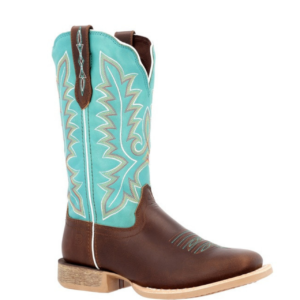 A Leather Boots for Women With Light Blue Design Copy