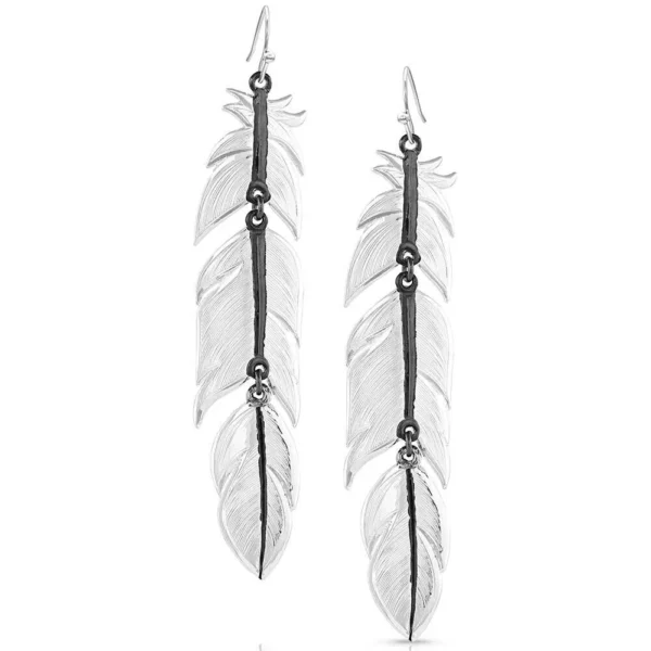 Midnight Magic Feather Earrings Set