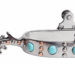 Turquoise Dot Spur Saddle for Riding One