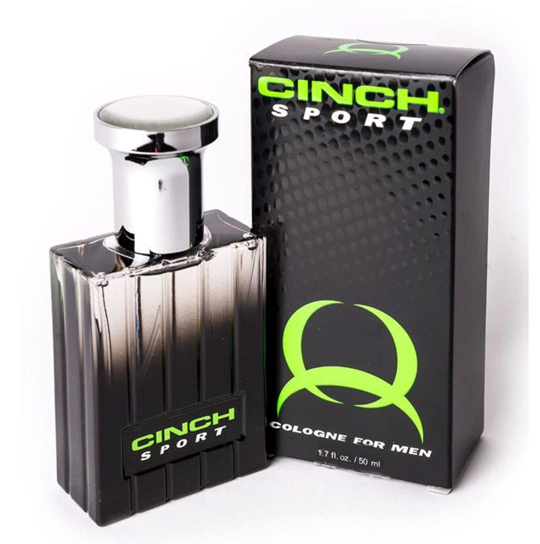 A Cinch Sports Cologne Bottle With Package