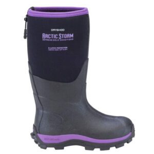 Arctic Storm Black Boots With Violet Lining Copy