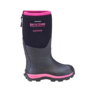 Arctic Storm Black Boots With Pink Lining
