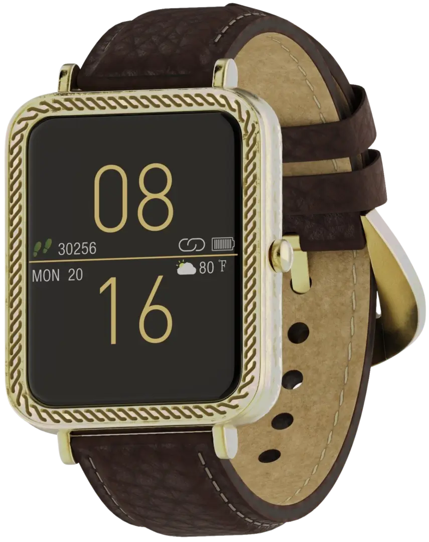 Wrangler Smartwatch With Square Shaped Dial and Gold Dial