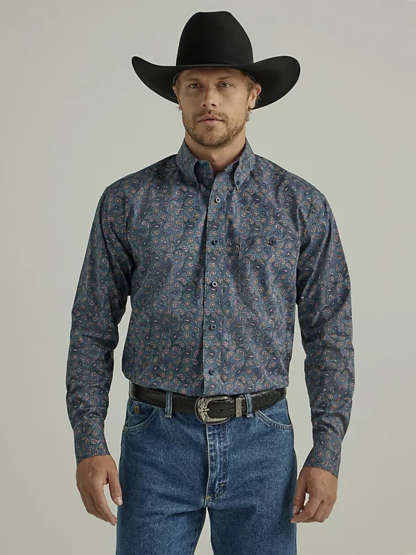 GEORGE STRAIT™ LONG SLEEVE BUTTON DOWN ONE POCKET SHIRT- 112331808