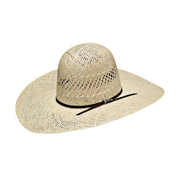 open crown 5" brim straw cowboy hat
