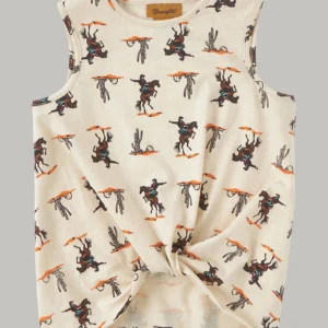 girl cowboy print tank