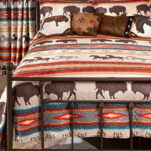 BUFFALO AND HORSE QUILT SET