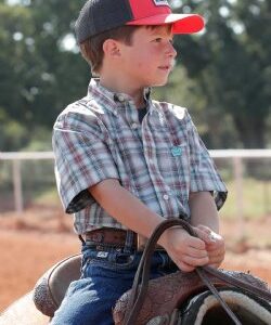 little boys short sleeve western shirt