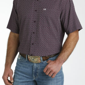 Cinch short sleeve button up shirt