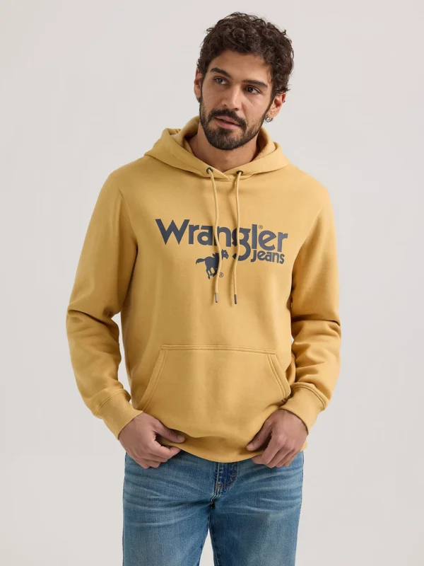 MEN'S WRANGLER FRONT ANIMAL LOGO PULLOVER HOODIE