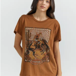 WOMEN'S WRANGLER WESTERN GRAPHIC BOYFRIEND TEE