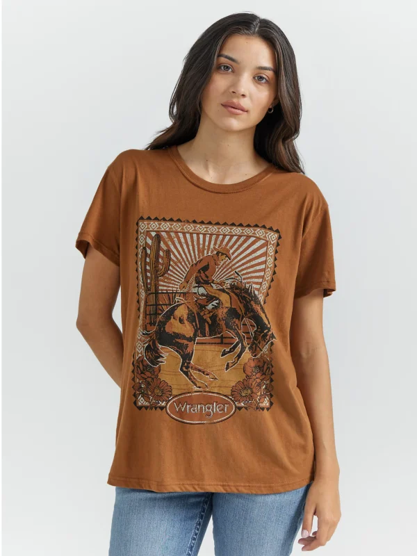 WOMEN'S WRANGLER WESTERN GRAPHIC BOYFRIEND TEE