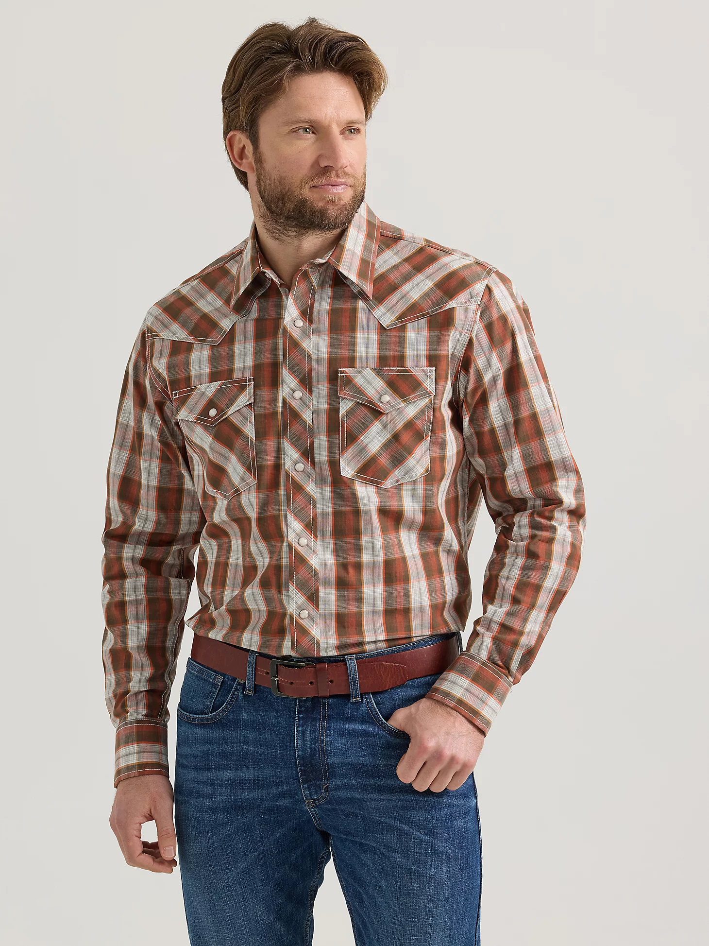 MEN'S 20X® COMPETITION ADVANCED COMFORT LONG SLEEVE TWO POCKET WESTERN SNAP SHIRT