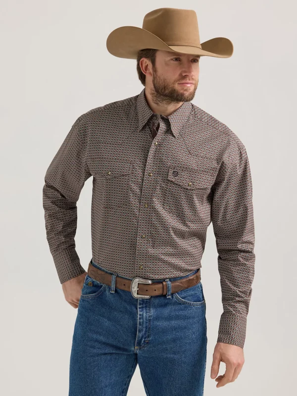 WRANGLER® GEORGE STRAIT™ TROUBADOUR LONG SLEEVE WESTERN SNAP SHIRT