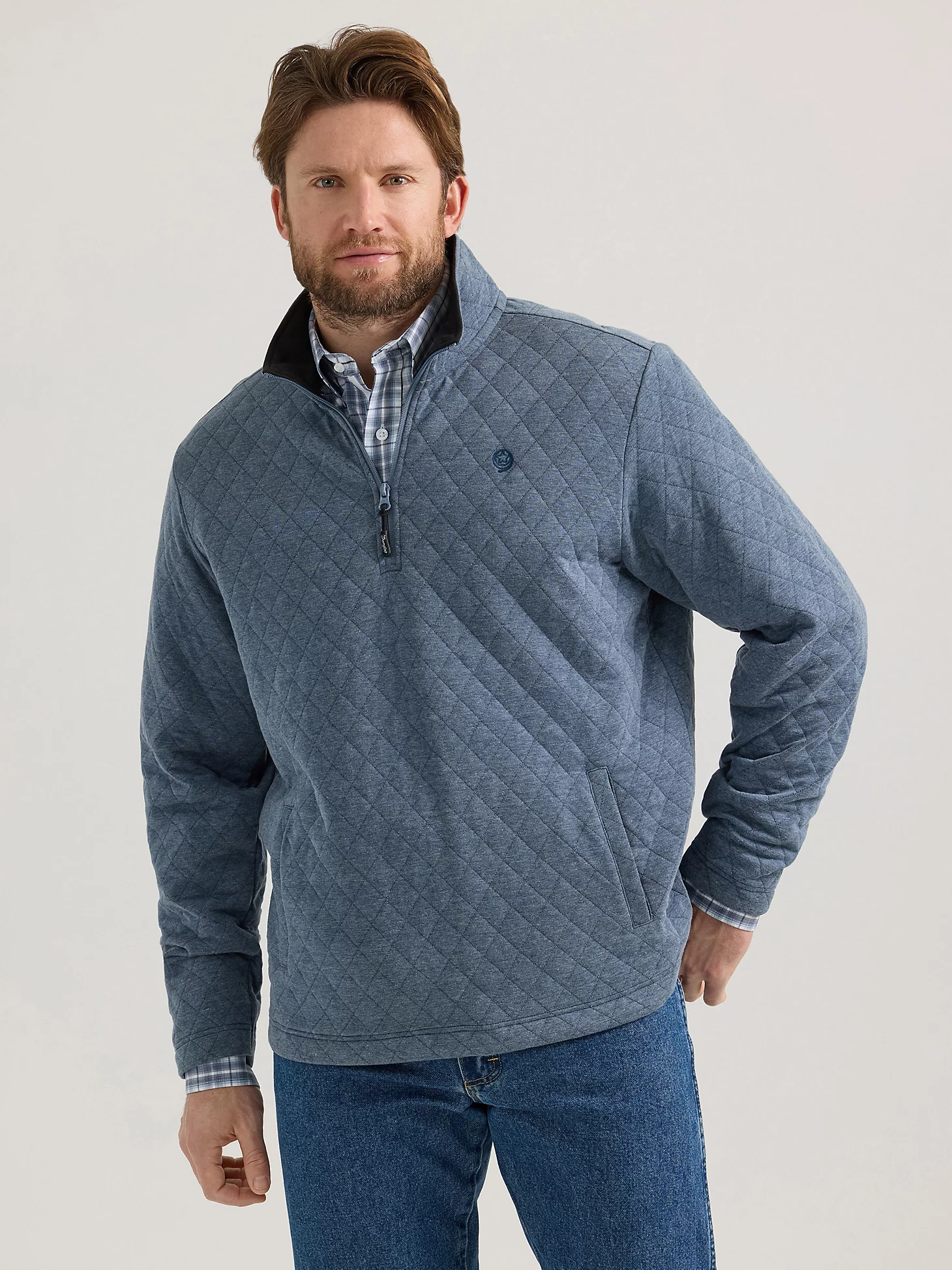 MEN'S GEORGE STRAIT QUARTER-ZIP QUILTED PULLOVER