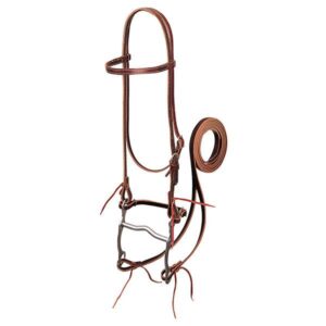 LATIGO LEATHER BROWBAND BRIDLE WITH SINGLE CHEEK BUCKLE