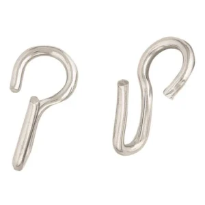 HEAVY-DUTY ENGLISH CURB CHAIN HOOK, STAINLESS STEEL