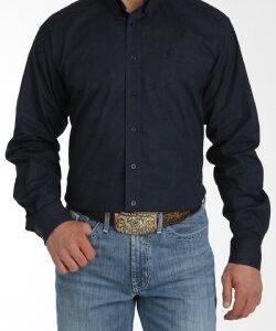 MEN'S PAISLEY STRETCH BUTTON-DOWN WESTERN SHIRT