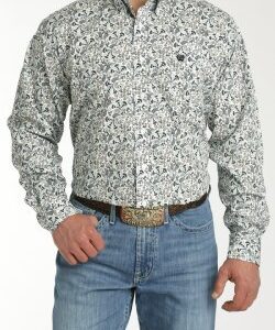 MEN'S PAISLEY BUTTON-DOWN WESTERN SHIRT