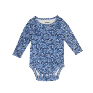 Wrangler® Baby Onesie Blue Paisley