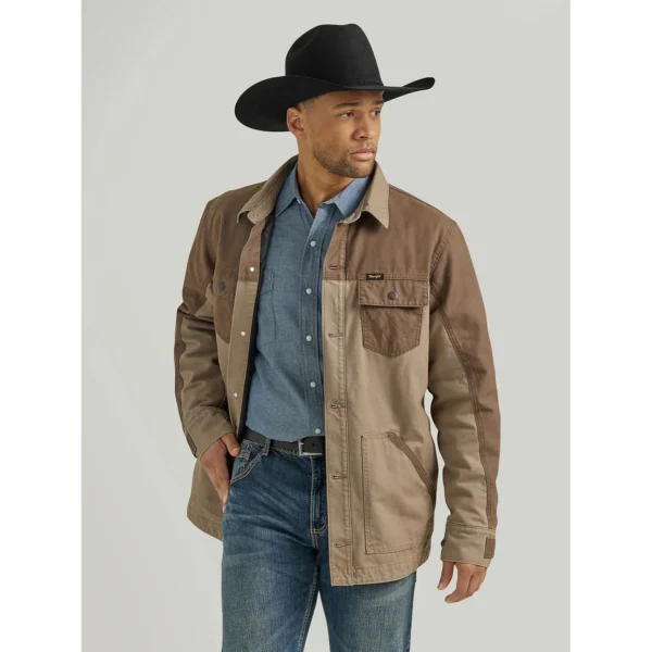 Wrangler Men's Long Sleeve Western Chore Coat -