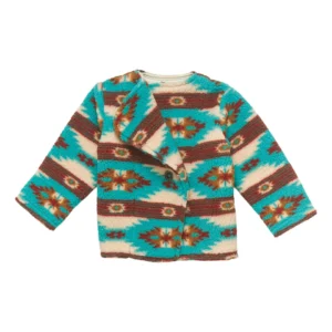 Wrangler West Baby Girl Sherpa Cardigan - Aztec Green