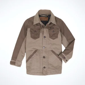 Boy's Wrangler Mixed Canvas Chore Coat