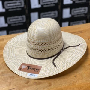 Twister | 20X Open Crown 4 1/2" Tan 2-Tone Straw Hat