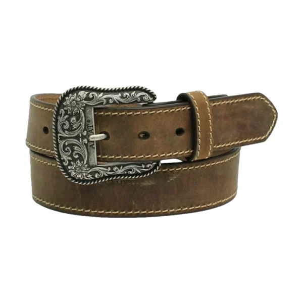 Ariat Ladies Accent Distressed Brown Leather Belt Ariat Ladies Accent Distressed Brown Leather Belt