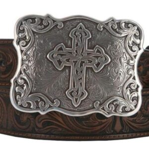 Nocona Women's Brown Embossed Cross Belt