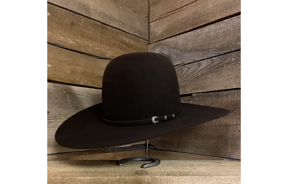 Rodeo King 7X Chocolate Open Crown Hat