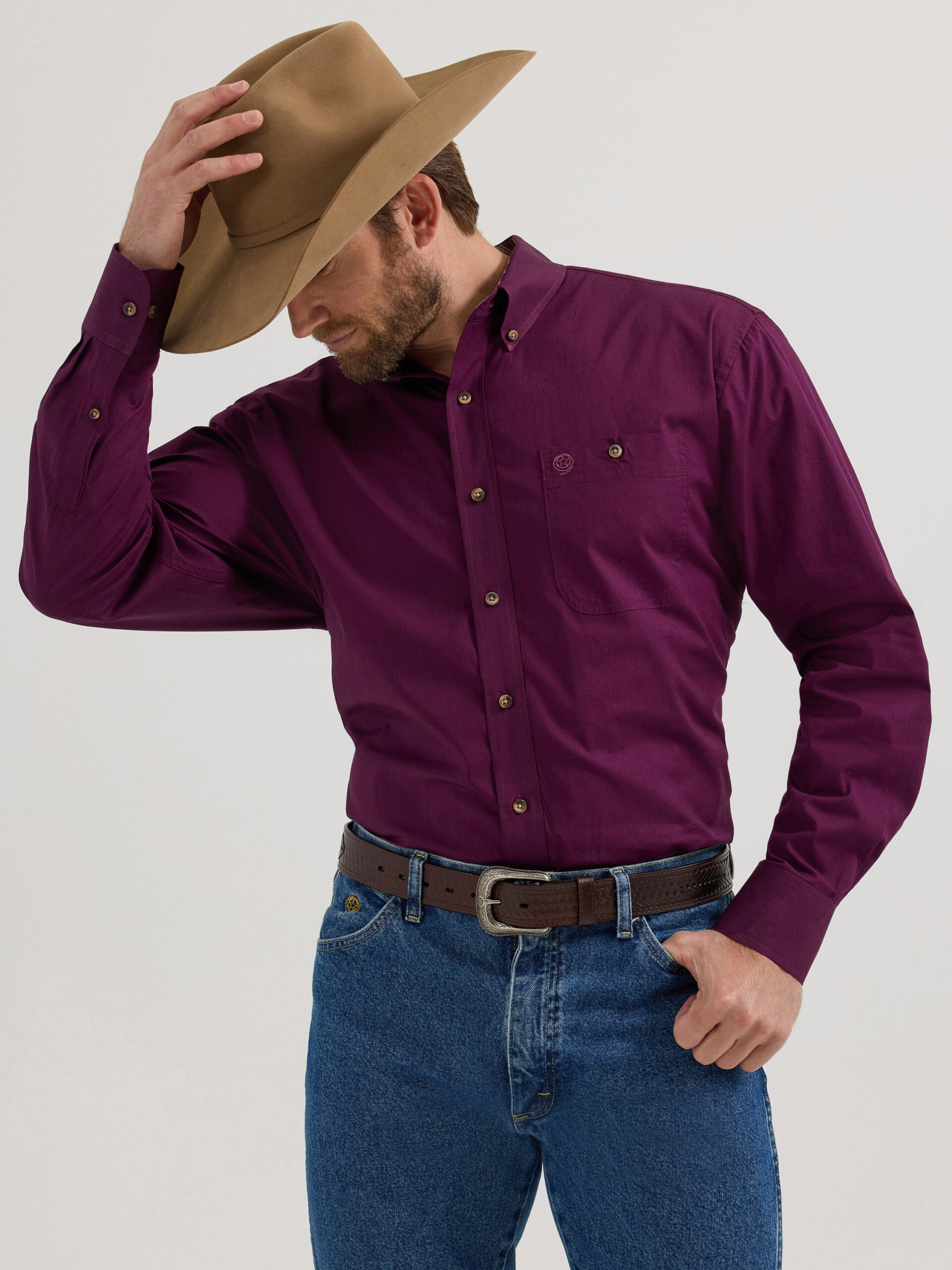 Wrangler® George Strait Collection One Pocket Long Sleeve Shirt 112356611