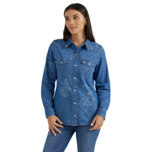 Wrangler Retro® Western Vintage Snap Top - Cowboy 112356655