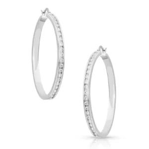 Montana Silversmiths Star Light Lined Hoop Earrings ER4399