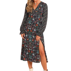 Floral Print Midi Dress BWD2R04567