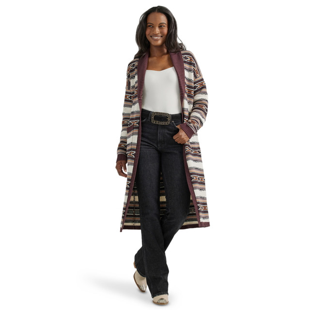 Womens Multi Color Long Sleeve Cardigan